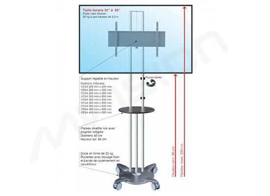 Photo Pied à roulette - Pour écran LCD de 16" à 32" - SC-5P - SCORPIO 