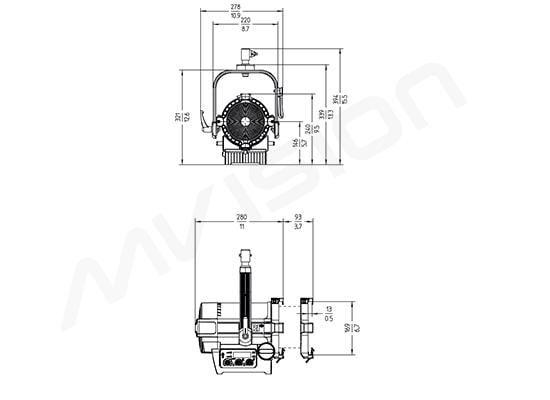 Photo Fresnels LED ARRI L5C Noire Manuel (RGBW - 115W - 2800-10000°K – DMX)