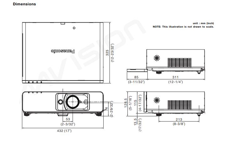 Photo Vidéoprojecteur 3000 lumens - PTFW300 - PANASONIC