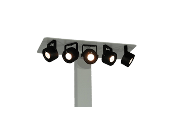 Photo Ensemble de 8 Plots Led Autonome AX3 1x15W RGBW Astera