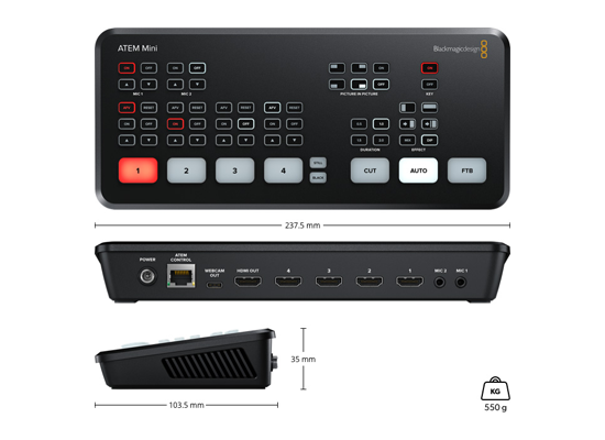 Photo Mélangeur vidéo BlackMagic ATEM Mini 