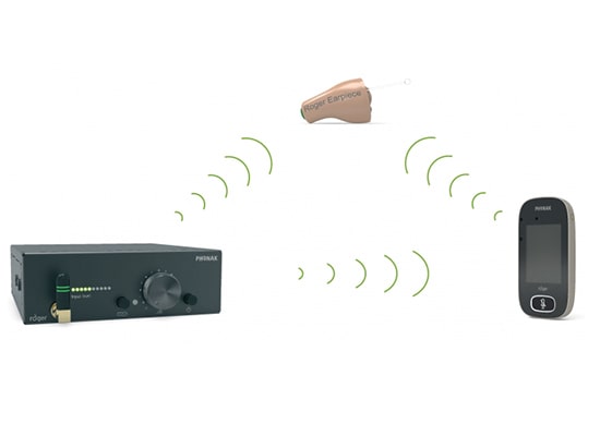 Photo Ear Monitor Phonak Roger Numérique 2.4 GHz + micro d'ordre