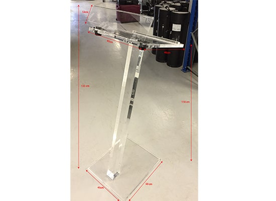 Photo Pupitre plexiglass transparent - Form XL