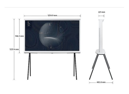 Photo Ecran TV LED 55'' SAMSUNG THE SERIF TQ55LS01B Blanc