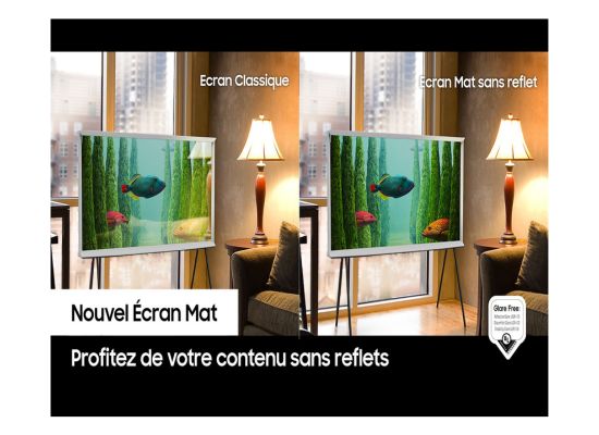 Photo Ecran TV LED 55'' SAMSUNG THE SERIF TQ55LS01B Blanc