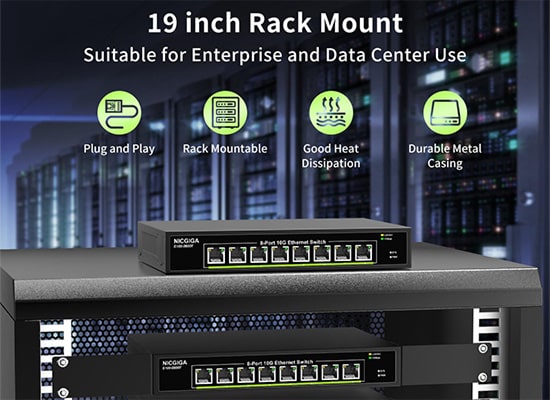 Photo Hub Switch RJ45 8 ports 10G (Non-manageable)