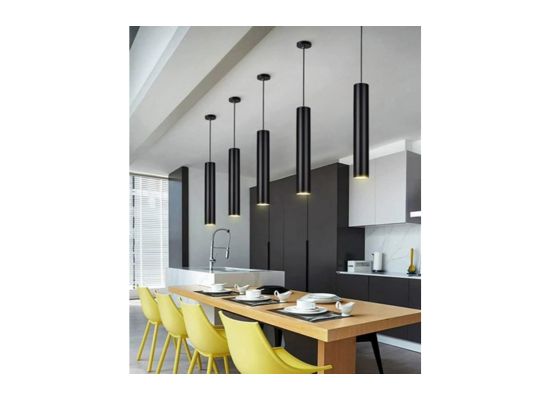 Photo Suspension cylindrique noire Drop-R240 ARLUX (GU10-35W)